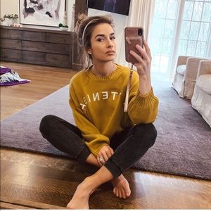 Kittenish Mustard Logo Sweater